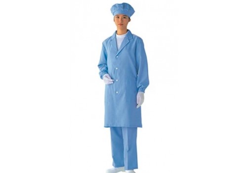 Anti-static Gown, 5mm Stripe, Blue